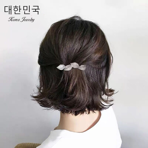 Small diamond-filled hairpin for the back of the head, elegant lady headwear, half-tied one-piece hairpin, Korean 5.9cm-bow purple diamond B00-208