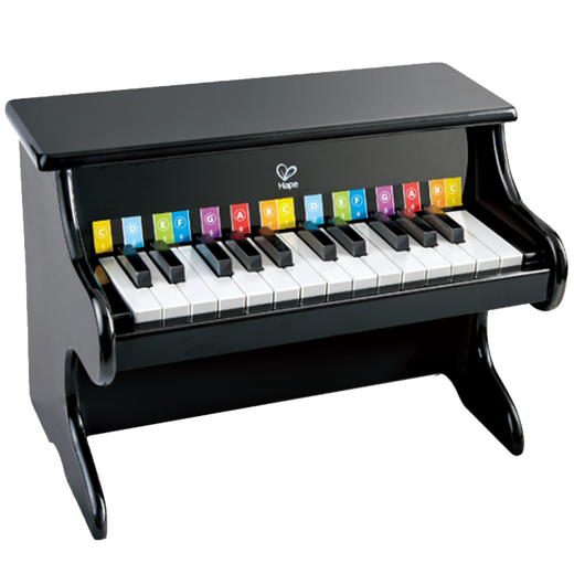 Piano alemán hape colorido piano bebé y niña educación temprana de la educación temprana del juguete educativo entrenamiento de arte de iluminación electrónica 1 de junio regalo del día del niño 25 piano clave, negro e8463