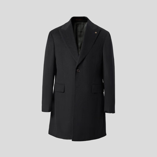 VICUTU men's coat comfortable woolen coat business casual coat VBS22341306 black 175/96B