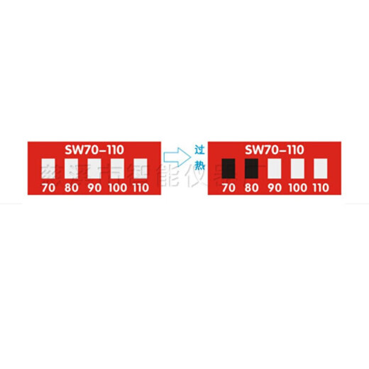 Ji Litian Temperatura personalizada Strip-80 Temperatura de la pegatina Cambio de color Cambio de color Temperatura Medición de la temperatura Térmica Temperatura sensible Cambio del papel Temperatura Escala SW100-100-12033 Tabletas/pieza