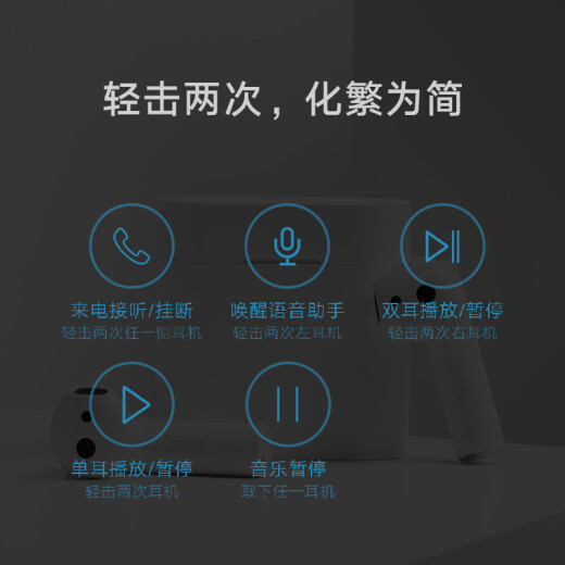 Xiaomi Bluetooth Headset Air2S Bluetooth Headset Call Noise Reduction True Wireless Bluetooth Headset Wireless Charging Mini In-Ear Mobile Headset
