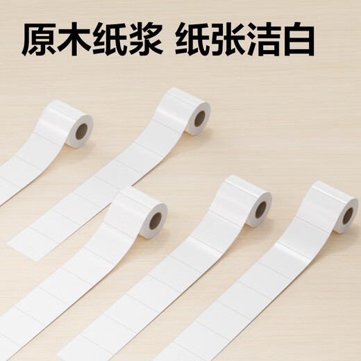 得力（deli）铜版纸不干胶条码标签打印纸碳带标签打印机标签纸贴纸空白铜板不干胶标签 100*70 690张/卷 11912