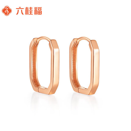 Liuguifu Jewelry 18K Rose Gold Stud Earrings Geometric Square Earrings for Women EK0200062