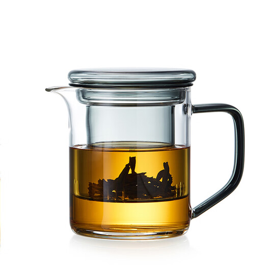 Mesni teacup glass teacup with spout teapot tea water separation cup flower teacup kung fu tea set