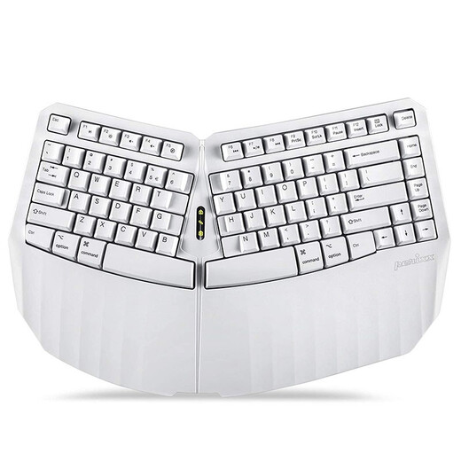 Perixx PERIBOARD-613 Compact wireless ergonomic split keyboard Office keyboard Support Bluetooth 21 new model White