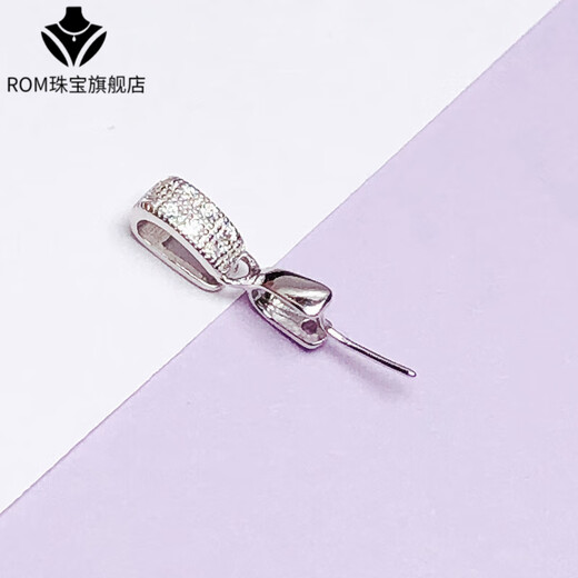 Fat Donglai same style silver plated 18k gold buckle head small pendant jade pendant buckle buckle DIY jade pendant necklace buckle accessories style 1 white gold