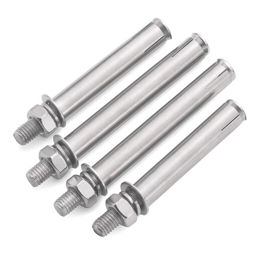 Jinggong (JINGGONG) 304 stainless steel expansion screw bolt extension screw expansion pipe gecko nail cement outer pipe M6M7M8 304-M8*120 (5 pieces) punch 12mm