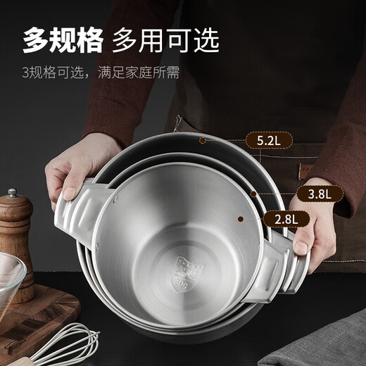 Maxcook 304 stainless steel lard jar seasoning basin lard basin seasoning jar 2.8L with lid and mesh MCWA9035