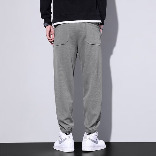 JEEP SPIRIT casual pants men's spring and autumn new fashion brand loose tie feet harem pants trendy sports long pants men 8805 card gray + 8805 card gray 4XL