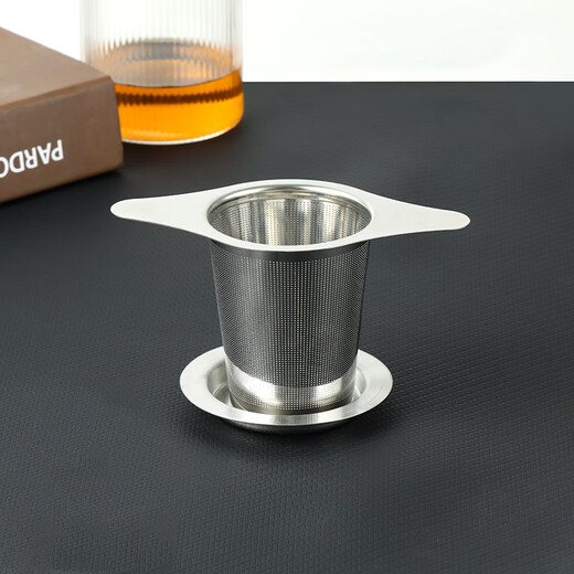 Baijie 304 stainless steel tea drain filter tea filter tea filter tea artifact tea separator tea leaf tea water separation hanging ear