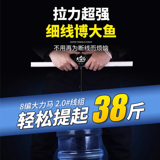 Japan's Toray raw silk Dali horse line group fishing line main line set complete set of big and giant silver carp and bighead carp fishing group products tied No. 2 4.5 meters. Continuous pulling, fishhook tied 2 groups
