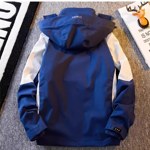 Cangshi Yishu Cangshi Yishu trendy brand jacket jacket for men in autumn and winter plus velvet and thickened three-in-one detachable hooded jacket trendy black XL