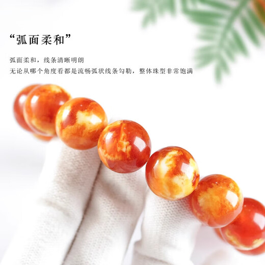 Fat Donglai's same style old beeswax bracelet second generation demon flower beeswax loose beads round beads spaced beads with beads old beeswax single piece selected each piece demon flower beeswax 6mm/single
