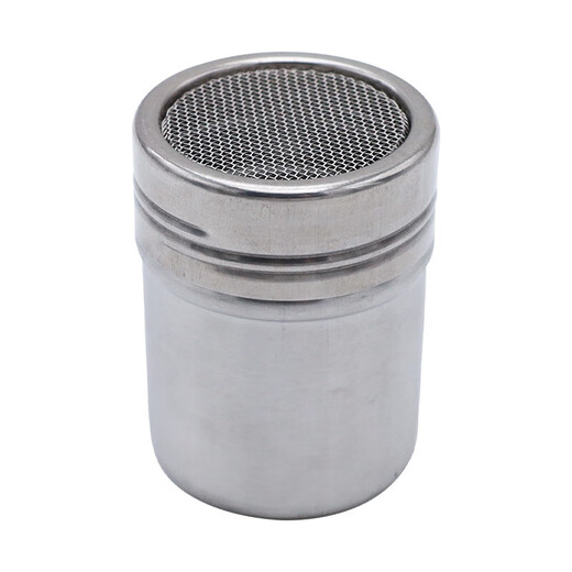 Junran 304 stainless steel powder sprinkler jar, matcha cocoa powder sieve, coffee sieve barrel, baking flour bottle, sugar powder sieve, household 5*7cm sprinkler barrel