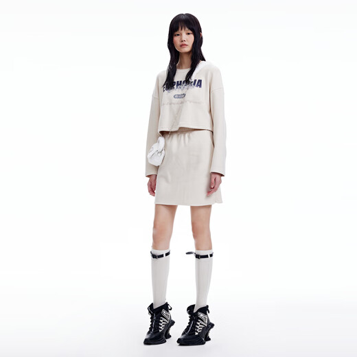 RE VAN Rui Fan new winter product designer sports style beige knitted suit RN92403221 beige M/38