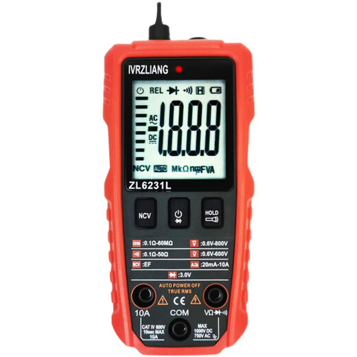 Ivrzliang voll intelligente neue multifunktionale digitale automatische Multimeter ohne Verschiebung von Gängen kleiner Mini -Elektriker Universal Messreparatur ZL6231L Elektriker Wartung