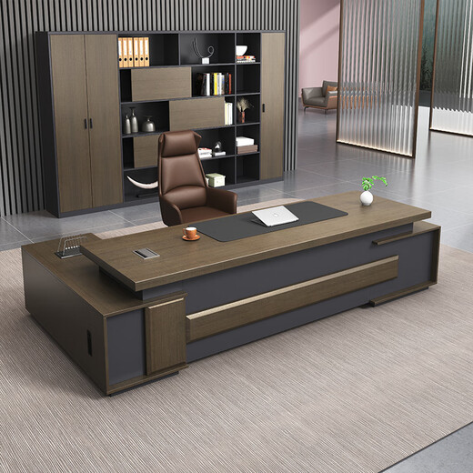 Huayi Executive Desk Boss Desk Simple Modern President Desk Manager Supervisor Desk and Chair Combination Executive Desk Furniture 1.8M Boss Desk + Boss Chair