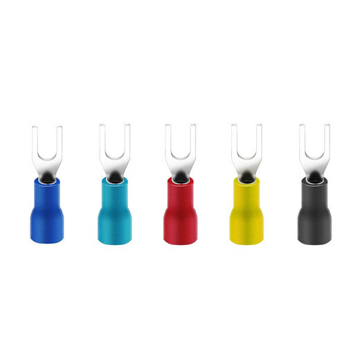 
XMSJ cold press terminal fork-shaped U-shaped Y-shaped pre-insulated SV terminal SV12532 green 1000 packs