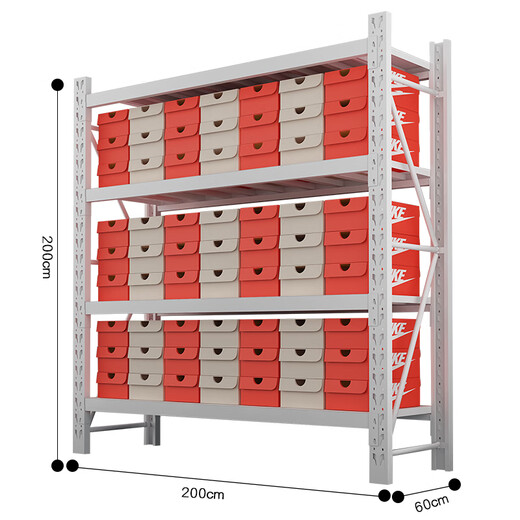 Scherfer thickened 240kg/layer medium-sized storage shelves warehouse warehouse racks household storage racks 200*60*200cm
