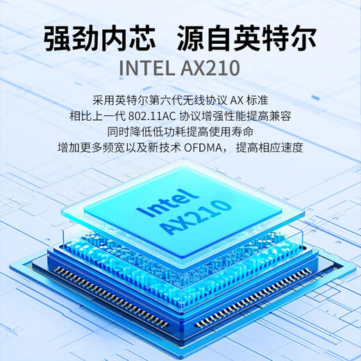 Gxlinkstar WiFi7 BE200/AX210/AX200 Intel wireless competitive Gigabit network card notebook desktop M.2 built-in Bluetooth two-in-one WiFi network card receiver single card package AX210 + external antenna * 1 set