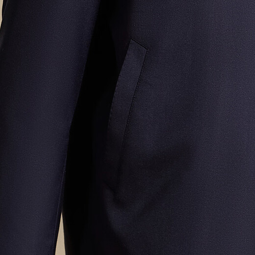 Antonio [removable gooseberry liner] mulberry silk lapel jacket men's winter business loose coat wool coat Navy blue 48 (170/92A)