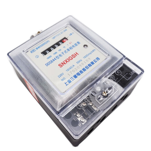 Shanghai Elektronische einphasige elektrische Energie Messgerät DDS844 30A60A100A 220 V Elektrisches Messgerät Transparentes Gehäuse 15 (60) a