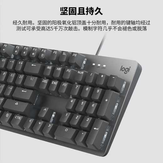 罗技（Logitech）K845机械键盘有线键盘游戏键盘办公全尺寸电竞发光吃鸡键盘办公用品WF13A K845海洋主题机械键盘 红轴【30%用户选择】