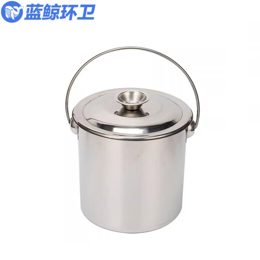 Baleine bleue Sanitation Bodet en acier inoxydable Cantine commerciale avec couvercle sans godet d'huile de stockage à eau à lidable magnétique [style chinois 26 * 25,5 cm] LJHW-9893
