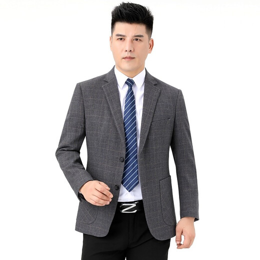 Classic Car (LAOYECHE) Hong Kong Brand Middle-aged Casual Suit Men's Wool Single West High-end Jacket Business Single-piece Suit Plaid Top 9813 Dark Blue 175/92A