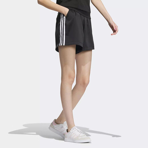 Shorts adidas pour femmes 2025 Été Nouveau sport coulant fitness mode décontracté respirant shorts de cinq points IP3889 Black XS