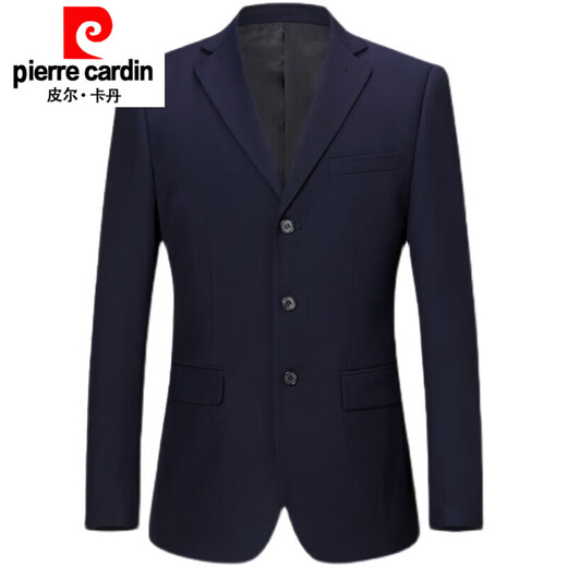 Pierre Cardin Suit Men's Professe Formal Wear Spring y Autumn de mediana edad Top Tuit Traje de lana para hombres Azul oscuro/Dos botones Mid-Pense Style 17048/m