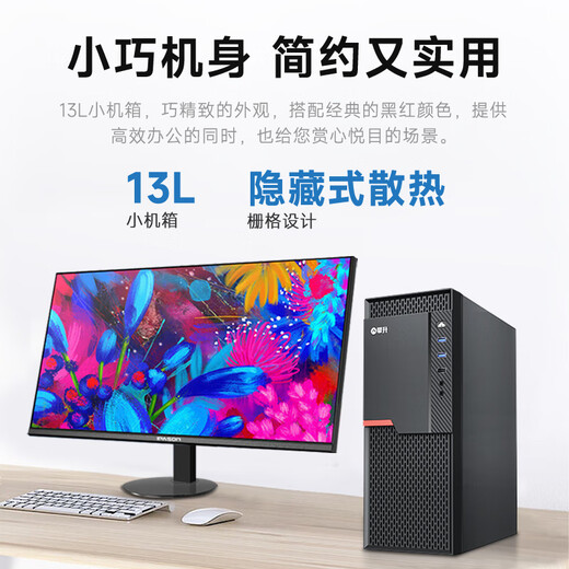 Pansheng Shang und S2 Office und Commercial Desktop Computer Complete Set (12. Generation I3-12100 8G 256 g WLAN Business-Tastatur und Maus, 1 Jahr Homepage) Single Host DIY-Montagemaschine
