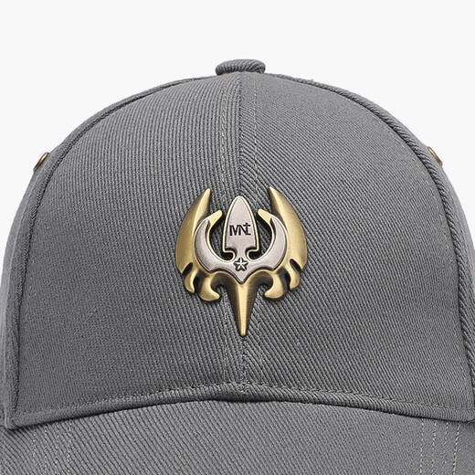 MONAITTE hat men's autumn new trendy outdoor peaked cap big head fashion sports hard top four-season sun protection hat baseball gray (four seasons) regular size (54-60CM)