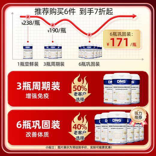 DNG美国进口免疫球乳清蛋白粉牛初乳乳铁增强免疫力补充营养成人430g