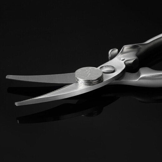 三本盛日本进口鸡骨剪刀厨房家用全钢多功能不锈钢杀鱼剪食物剪刀 强力鸡骨剪