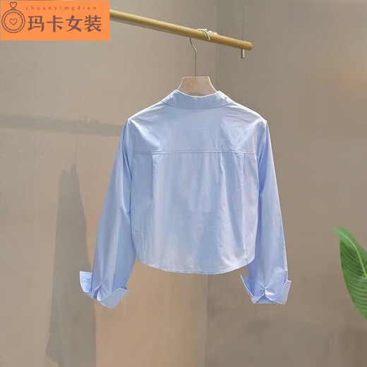 NJTD150 kleines Hemd für Frauen, kurze reine Baumwoll -Frühling und Herbst lange Ärmel Short Person trägt Arbeitskleidung Chiffon Hemd weiß rein Baumwolle 867 L