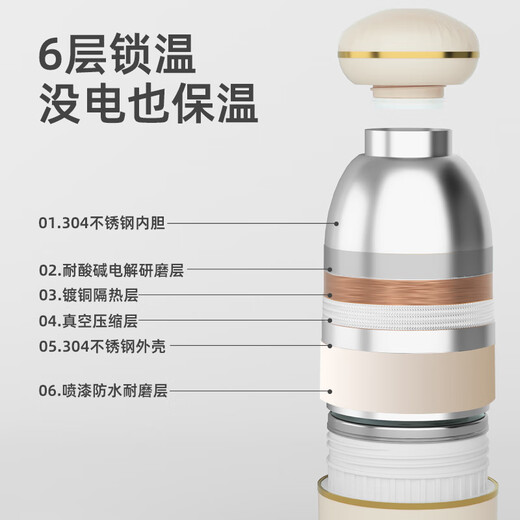 Baby Color无线便携式恒温壶婴儿调奶器儿童保温杯冲奶恒温水杯外出泡奶神器 【旗舰款】便携外出恒温- 500ml