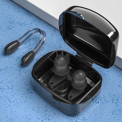 Youyou Silicone Bath Anti-water Ingress Swimming Earplugs Nose Clip Set Anti-water Ingress Adult and Children's Diving Equipment Blue