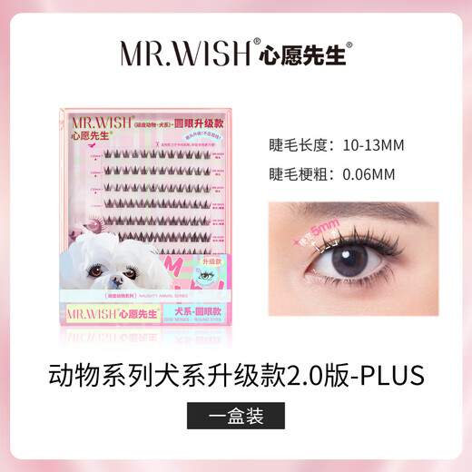 Mr. Wish Lazy Three-Step Upgrade PLUS Segmented False Eyelashes Blooming Big Eyes PLUS 120 Clusters