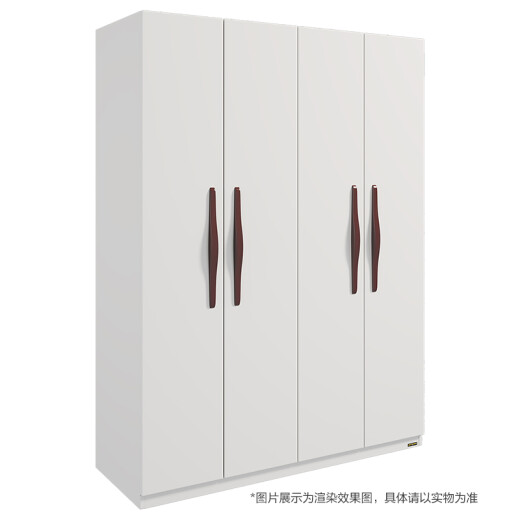 Quanyou Home Modern Simple Nordic Swing Door Wardrobe 121807 Four Door Wardrobe