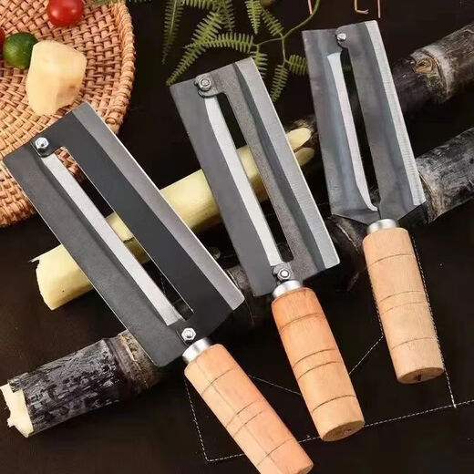 Couteau à canne à sucre en acier inoxydable pour les magasins de fruits commerciaux, outil spécial pour éplucher la laitue et l'ananas, couteau à couper et à éplucher les fruits, grand couteau à canne à sucre