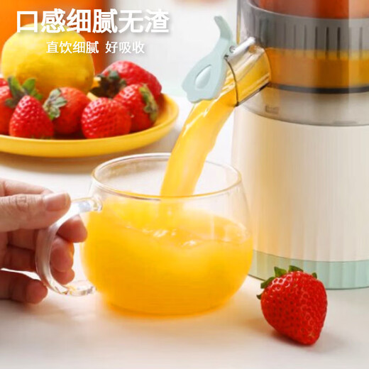 RSRDDY juicer, juice residue separation, automatic household small juicer, screw extrusion, juice and meat multi-function, convenient and portable, Qingbai rechargeable electric juicer, high horsepower, free of charge