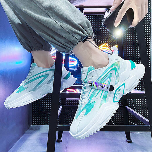 Brand Herrenschuhe Sportschuhe Laufschuhe Herrenschuhe 2024 Frühling Neue vielseitige trendige lässige Laufschuhe Junge koreanische Stil Teenager Herrenschuhe x9920 Weiß Lila 37