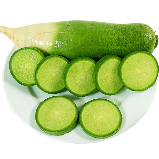 Jingdida Shandong Weifang green radish net weight 5Jin Jin is equal to 0.5kg, single fruit starting from 250g, crispy, sweet, juicy and slightly spicy, straight from the source