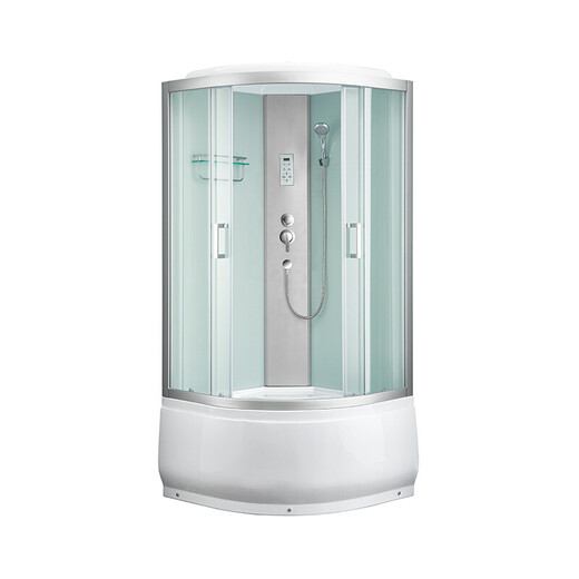 Integrated shower room integrated shower room arc fan-shaped wet and dry separation enclosed bath room glass partition household integrated shower room with toilet integrated shower room integrated bathroom with toilet wash basin without roof J-D1 without roof with top spray 0.9*0.9*2.17 without steam