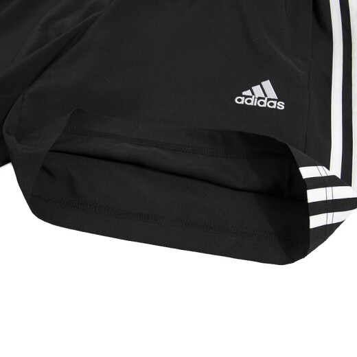 阿迪达斯 （adidas）短裤男 25夏季运动裤快干篮球训练舒适透气休闲裤冰丝裤五分裤男 IC1484/速干/经典三条纹 M 175
