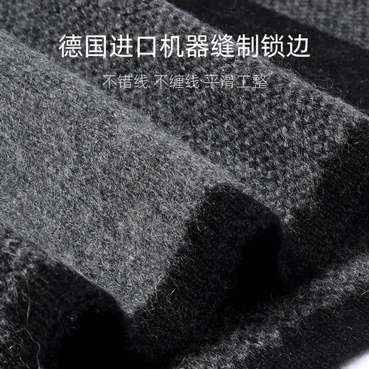 Hengyuanxiang winter scarf for men 100% cashmere thickened warm scarf casual trendy long high-end gift box birthday gift 8855 Nile Blue