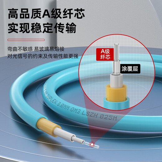 诺可信（Nokoxin）电信级万兆多模双芯光纤跳线LC-LC OM3/OM4低烟无卤多模双纤尾纤 阻燃LSZH抗弯曲跳纤光纤线 LC-LC万兆多模双芯（OM4） 15米
