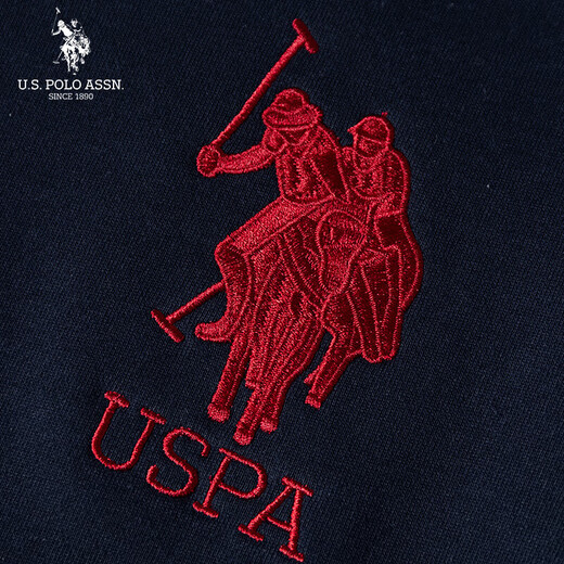 U.S. POLO ASSN. Sweater men's autumn round neck trendy loose long-sleeved T-shirt men's casual tops men's wear navy blue L