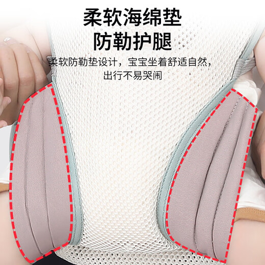 La sangle de bébé Aibaoshi et les nouveau-nés en artefact qui tiennent un bébé sont un stockage portable pour les turbans avant et arrière lorsqu'ils sortent. Qianhu Green M394
